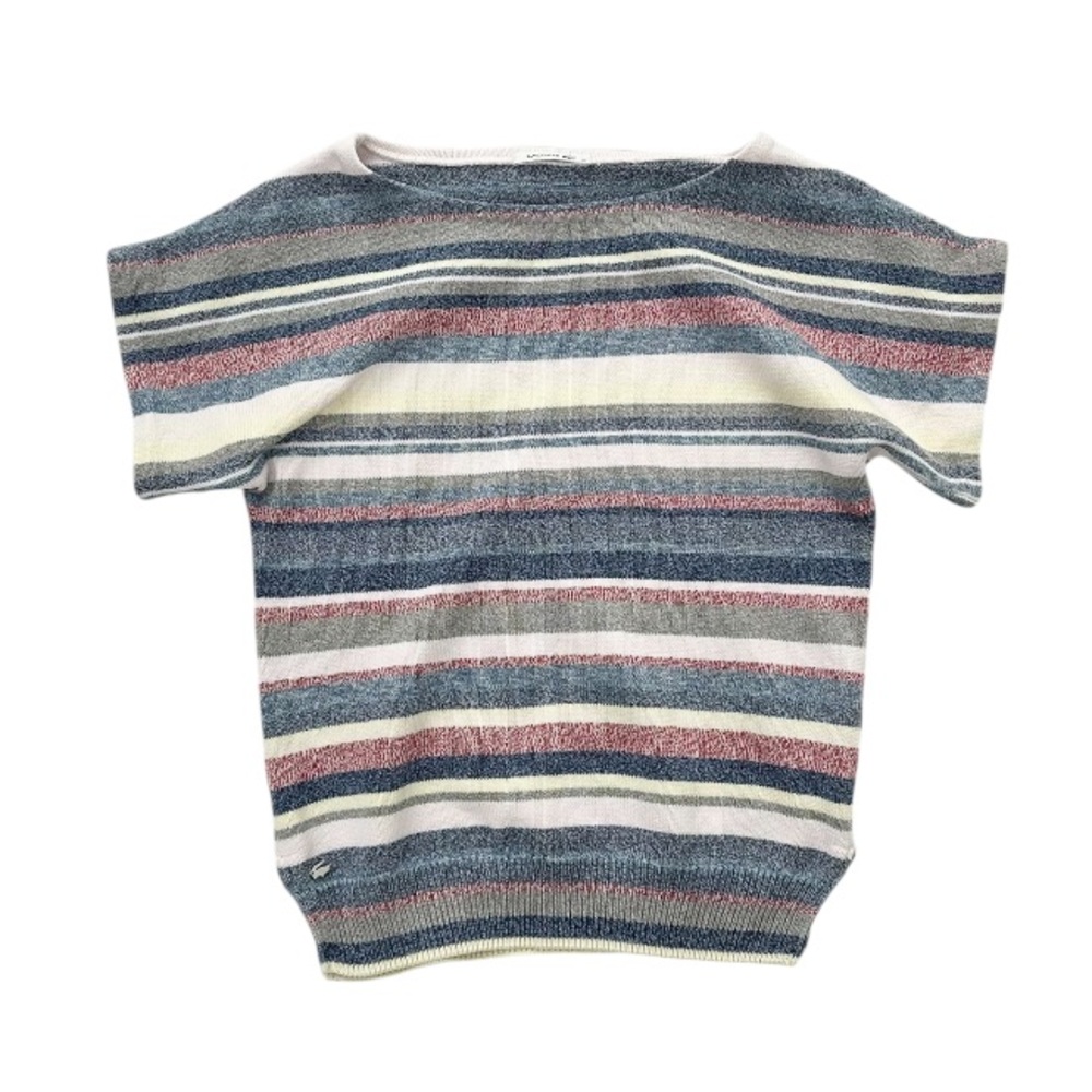 Vintage Lacoste Striped Short Sleeve Sweater / Jumper